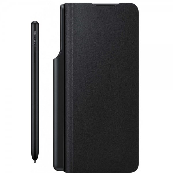 Samsung Original Galaxy Z Fold3 Cover Flip Cover med Pen Sort