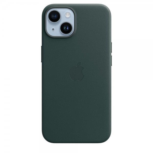 Apple Original iPhone 14 Plus Cover Læder MagSafe Skovgrøn