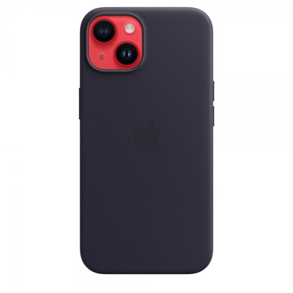 Apple Original iPhone 14 Plus Cover Læder MagSafe Sortlilla