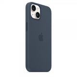 Apple Original iPhone 14 Plus Cover Silikone Etui MagSafe Stormblå