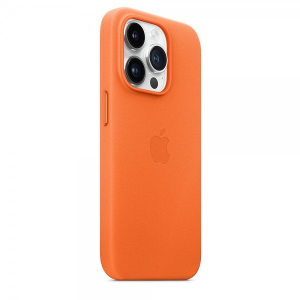 Apple Original iPhone 14 Pro Max Cover Lædercover MagSafe Orange