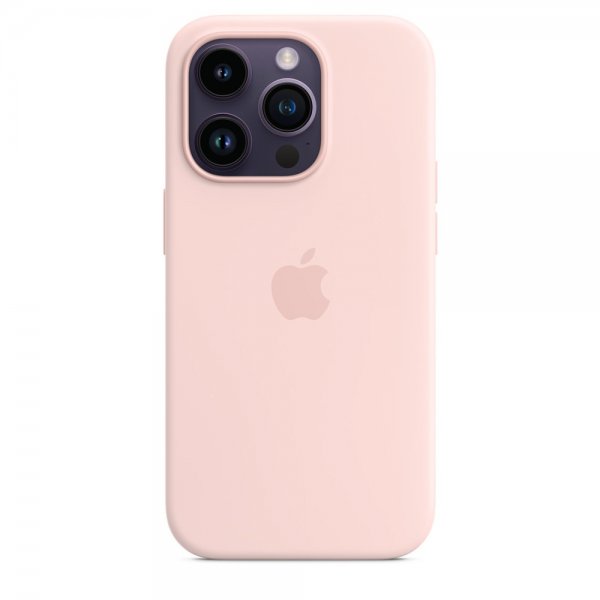 Apple Original iPhone 14 Pro Cover Silikoneetui MagSafe Kridtrose
