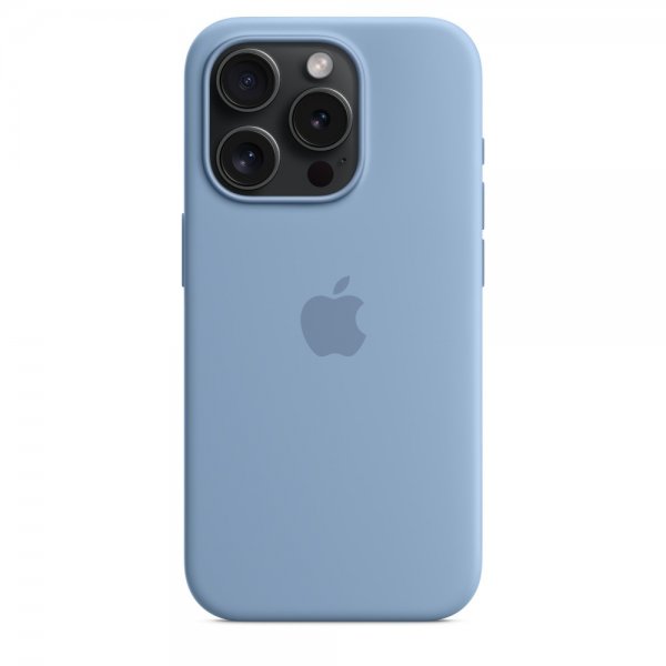Apple Original iPhone 15 Pro Max Cover Silikone MagSafe Vinterblå