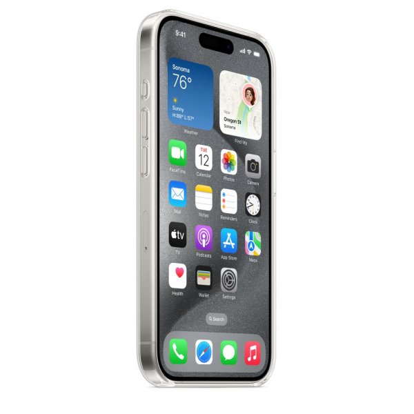 Apple Original iPhone 15 Pro Cover Klar MagSafe