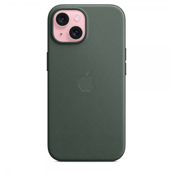Apple Original iPhone 15 Cover FineWoven MagSafe Vintergrøn