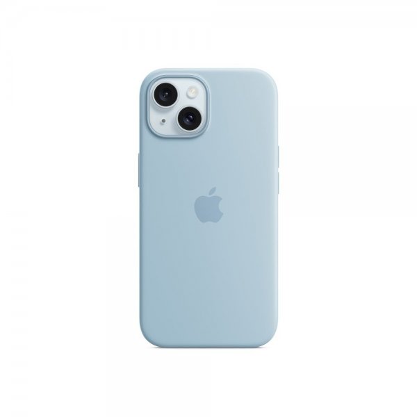 Apple Original iPhone 15 Skal Silikonecover MagSafe Lyseblå
