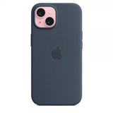 Apple Original iPhone 15 Cover Silikone MagSafe Stormblå