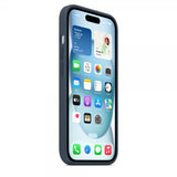 Apple Original iPhone 15 Cover Silikone MagSafe Stormblå