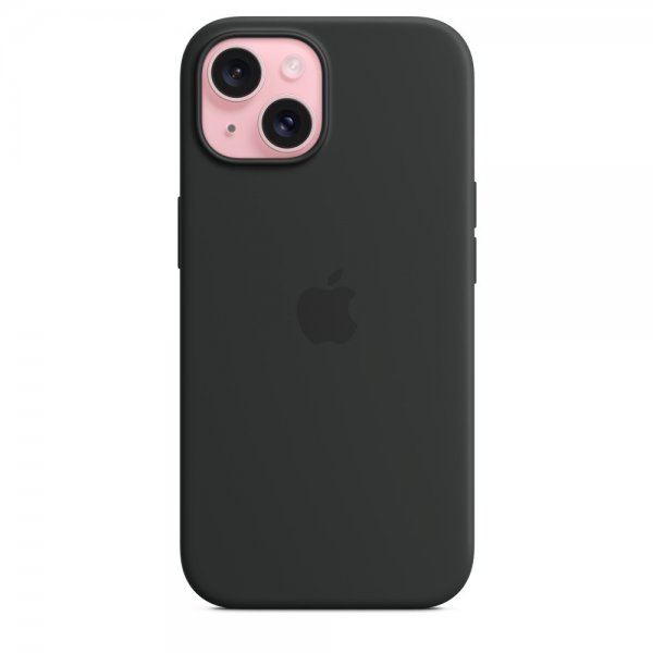 Apple Original iPhone 15 Cover Silikone MagSafe Sort