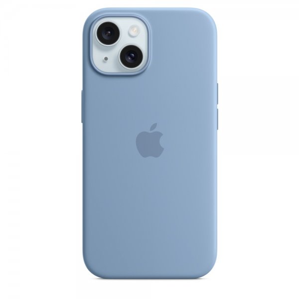 Apple Original iPhone 15 Cover Silikone MagSafe Vinterblå
