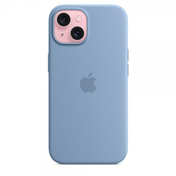 Apple Original iPhone 15 Cover Silikone MagSafe Vinterblå