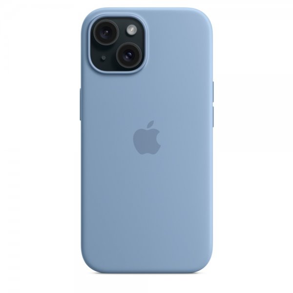 Apple Original iPhone 15 Cover Silikone MagSafe Vinterblå