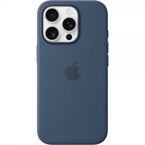 Apple Original iPhone 16 Pro Cover Silikone Etui MagSafe Denim