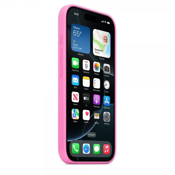 Apple Original iPhone 16 Pro Cover Silikonecover MagSafe Peony