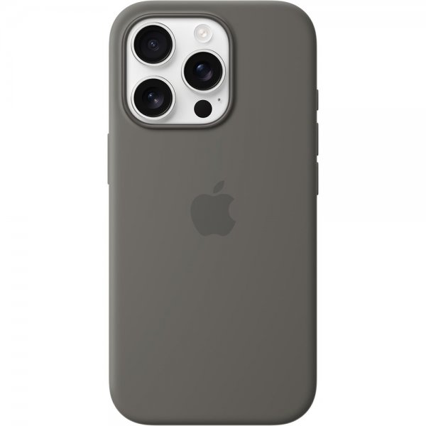 Apple Original iPhone 16 Pro Cover Silikone Cover MagSafe Stone Gray