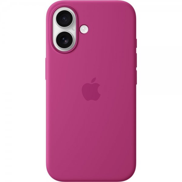 Apple Original iPhone 16 Cover Silikone MagSafe Fuchsia