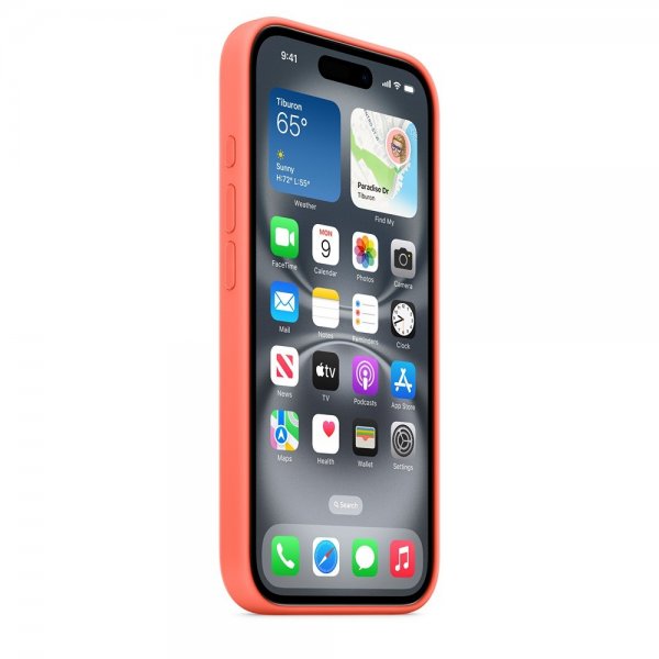 Apple Original iPhone 16 Cover Silikoneetui MagSafe Tangerine