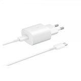 Samsung Original Vægoplader 25W med Type C til Type C-kabel Hvid