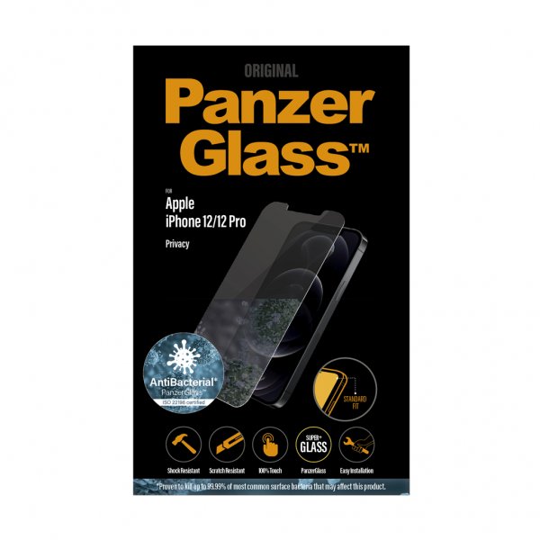 PanzerGlass iPhone 12/iPhone 12 Pro Skærmbeskyttelse Standard Fit Privacy