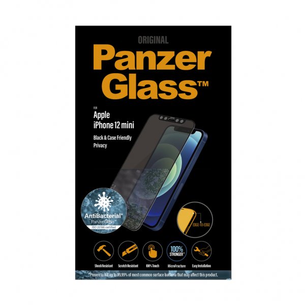 PanzerGlass iPhone 12 Mini Skærmbeskyttelse Kant-til-kant Privacy