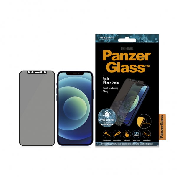 PanzerGlass iPhone 12 Mini Skærmbeskyttelse Kant-til-kant Privacy