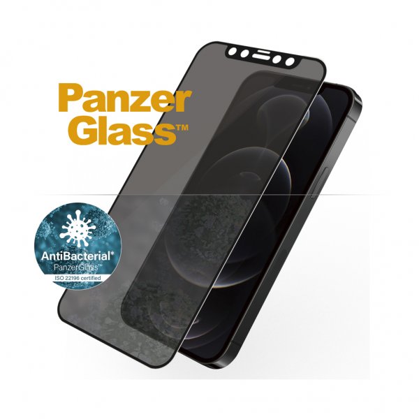 PanzerGlass iPhone 12/iPhone 12 Pro Skærmbeskyttelse Edge-to-Edge Privacy