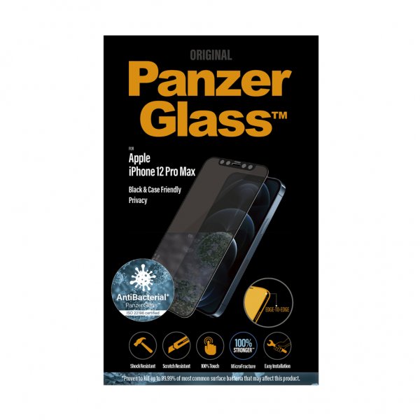 PanzerGlass iPhone 12 Pro Max Skærmbeskyttelse Edge-to-Edge Privacy