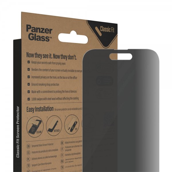 PanzerGlass iPhone 14 Pro Skærmbeskyttelse Classic Fit Privacy