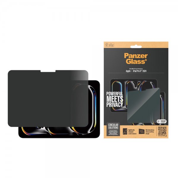 PanzerGlass iPad Pro 11 (M4/M5) Skærmbeskytter Ultra-Wide Fit Privacy