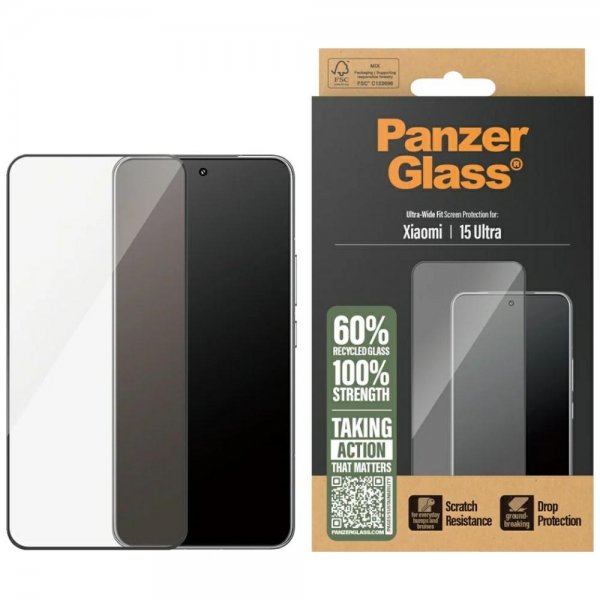 PanzerGlass Xiaomi 15 Ultra Skærmbeskyttelse Ultra-Wide Fit