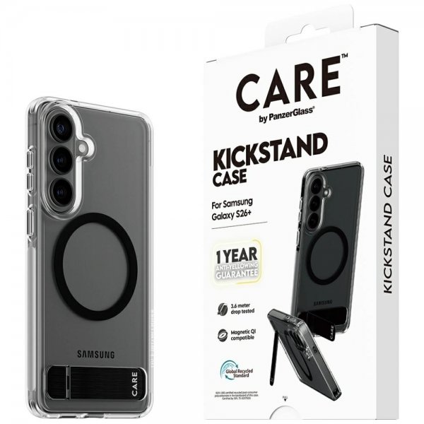 CARE by PanzerGlass Samsung Galaxy S26 Plus Cover Kickstand MagSafe Transparent