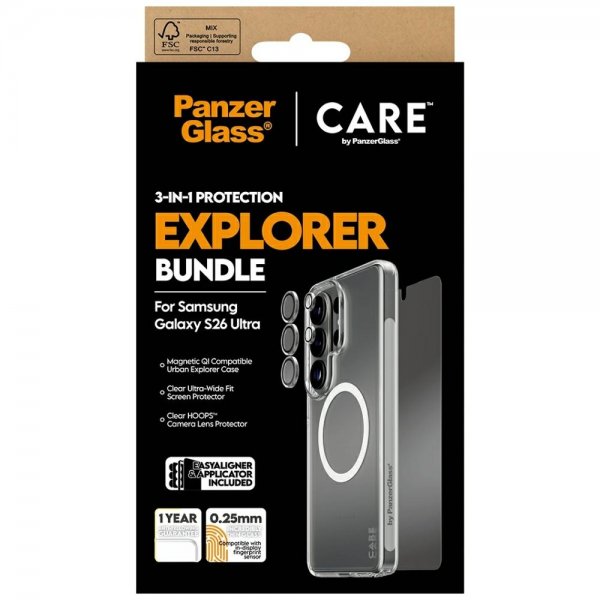 PanzerGlass Samsung Galaxy S26 Ultra 3-i-1 Beskyttelsespakke