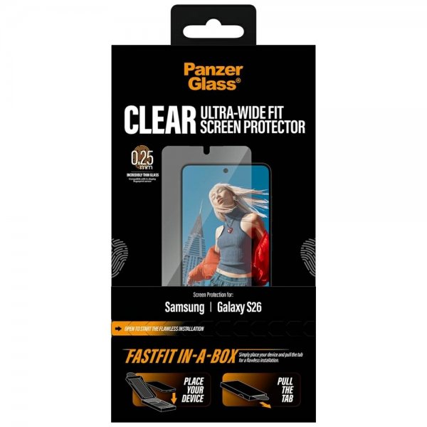 PanzerGlass Samsung Galaxy S26 Skærmbeskyttelse Fastfit In-a-Box