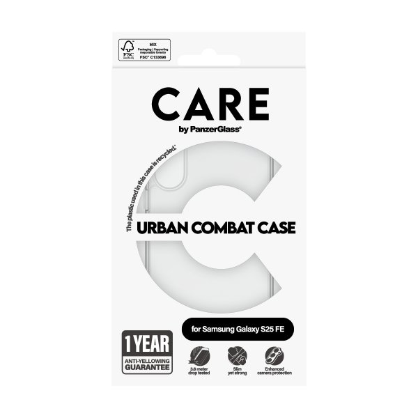 CARE by PanzerGlass Samsung Galaxy S25 FE Cover Urban Combat Transparent