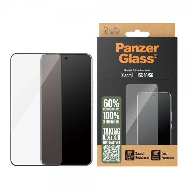 PanzerGlass Xiaomi Redmi 15C Skærmbeskyttelse Ultra-Wide Fit