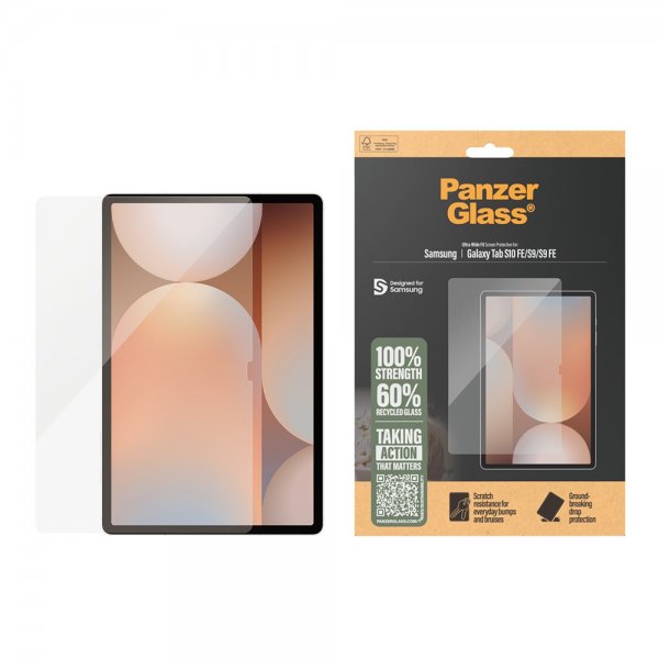 PanzerGlass Samsung Galaxy Tab S9/S9 FE/S10 FE Skærmbeskyttelse Ultra-Wide Fit
