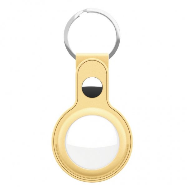 KeyBudz AirTag Holder Læder Gul