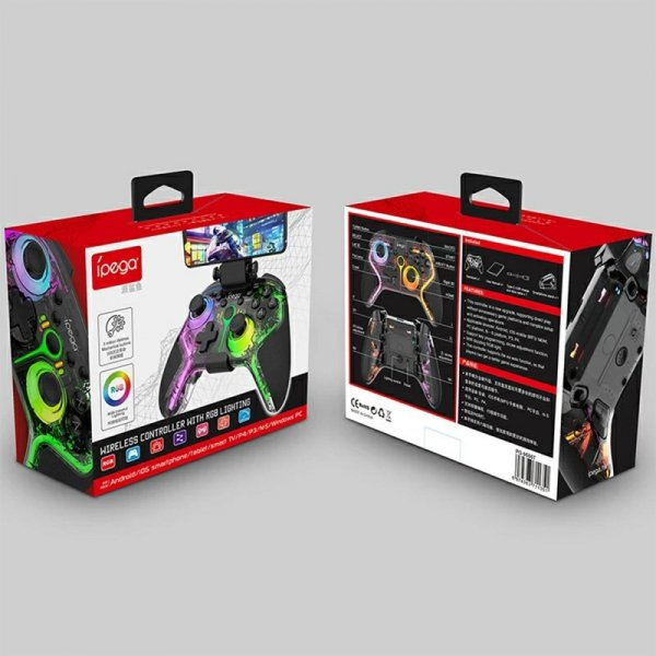 Ipega PG-9666 Trådløs Spilcontroller RGB Transparent Sort