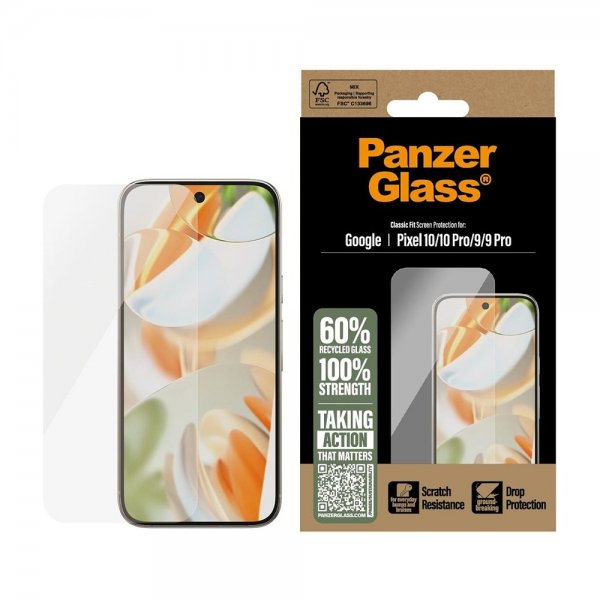 PanzerGlass Google Pixel 9/9 Pro/Pixel 10/10 Pro Skærmbeskyttelse Classic Fit