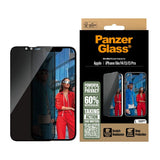 PanzerGlass iPhone 13/13 Pro/14/16e/17e Skærmbeskyttelse Ultra-Wide Fit Privacy EasyAligner