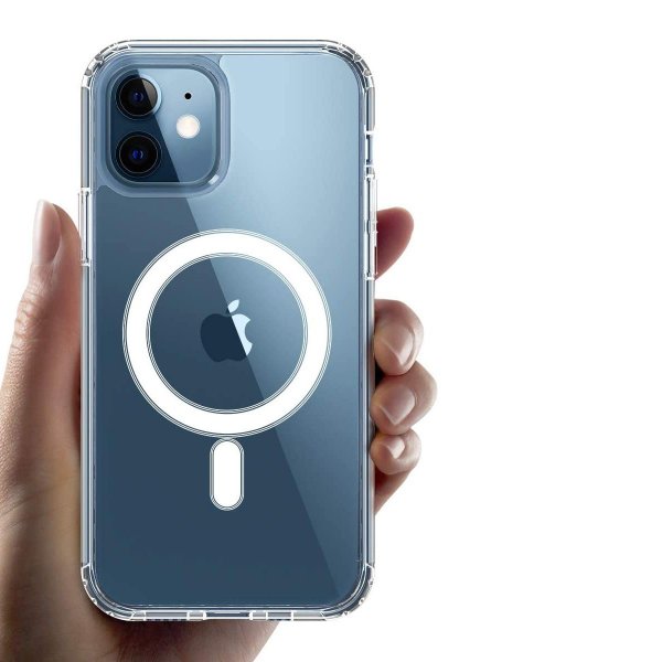 iPhone 12 Mini Cover TPU MagSafe Stødsikkert Transparent