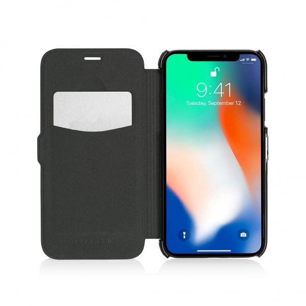 Pipetto iPhone XR Slim Wallet Classic Etui Sort