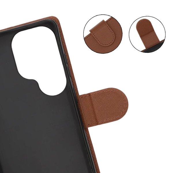 Samsung Galaxy S26 Ultra Etui med Støttefunktion Brun
