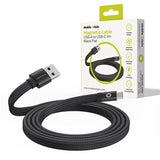 Mobile Origin Flad Kabel Magnetisk USB-A til USB-C 1m Sort