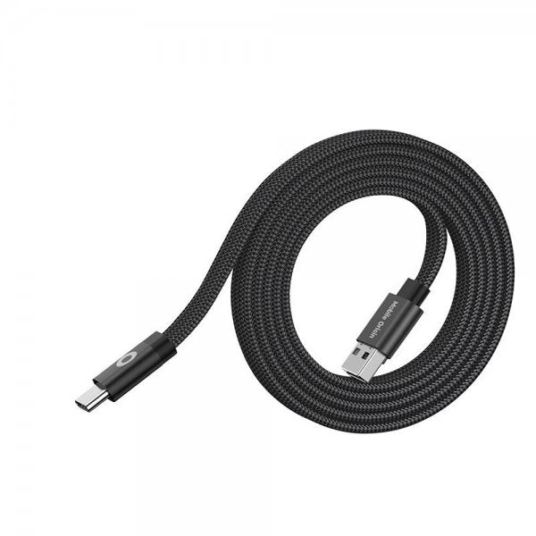 Mobile Origin Flad Kabel Magnetisk USB-A til USB-C 1m Sort