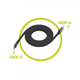Mobile Origin Flad Kabel Magnetisk USB-A til USB-C 1m Sort