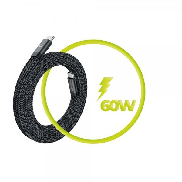 Mobile Origin Flad Kabel Magnetisk USB-C til USB-C 1m Sort
