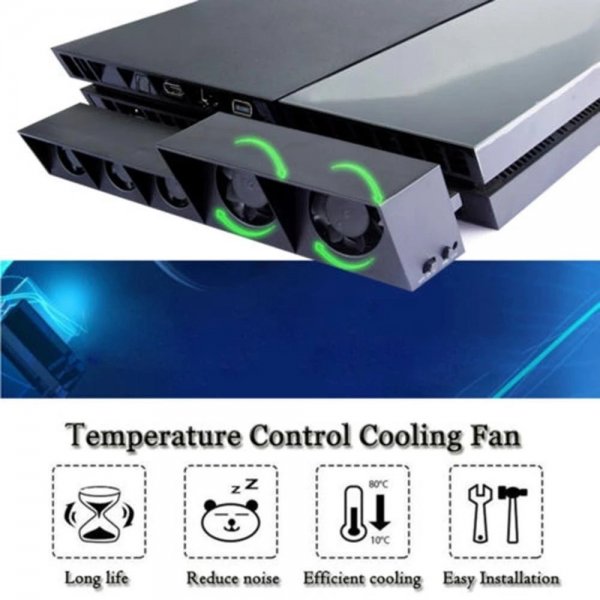 Dobbelt PlayStation 4 Køleblæser Super Cooling