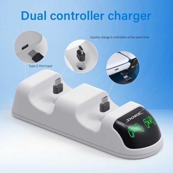 Dobe PlayStation 5 Opladningsstation til to Controllere