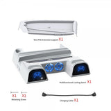 Dobe PS5 Slim Dockingstation med Køleventilator Kontrolopladning Spilopbevaring